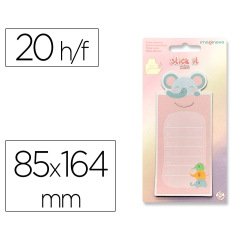 Bloc notas adhesivas imaginovo letter con mensaje trasero elefante 20 hojas 85x164 mm