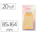 Bloc notas adhesivas imaginovo letter con mensaje trasero cabra 20 hojas 85x164 mm