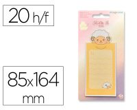 Bloc notas adhesivas imaginovo letter con mensaje trasero cabra 20 hojas 85x164 mm
