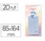 Bloc notas adhesivas imaginovo letter con mensaje trasero conejito azul 20 hojas 85x164 mm
