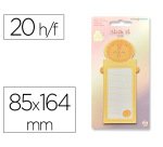 Bloc notas adhesivas imaginovo letter con mensaje trasero leon 20 hojas 85x164 mm