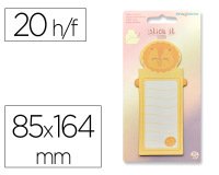 Bloc notas adhesivas imaginovo letter con mensaje trasero leon 20 hojas 85x164 mm