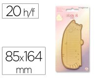 Bloc notas adhesivas imaginovo letter con mensaje trasero gato 20 hojas 85x164 mm