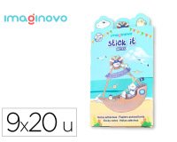Notas adhesivas imaginovo stick it! notebook 20 notas adhesivas pirata tamaños surtidos brujula