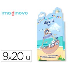 Notas adhesivas imaginovo stick it! notebook 180 notas adhesivas pirata tamaños surtidos cañón