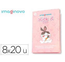 Notas adhesivas imaginovo stick it! notebook 160 notas adhesivas conejito tamaños surtidos