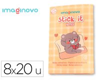Notas adhesivas imaginovo stick it! notebook 20 notas adhesivas osito tamaños surtidos