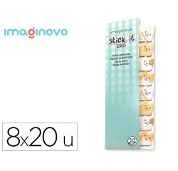 Bloc notas adhesivas imaginovo marcapaginas perrito 160 hojas 8x15x48 mm