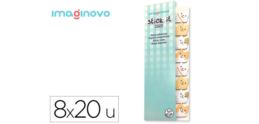 Bloc notas adhesivas imaginovo marcapaginas perrito 160 hojas 8x15x48 mm