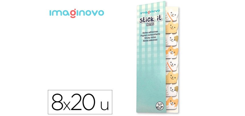 Bloc notas adhesivas imaginovo marcapaginas perrito 160 hojas 8x15x48 mm