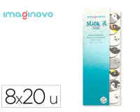 Bloc notas adhesivas imaginovo marcapaginas pingüin0 120 hojas 8x15x48 mm