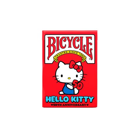 Baraja de cartas bicycle hello kitty 50 aniversario