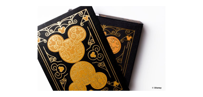 Baraja de cartas bicycle disney black and gold mickey
