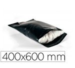 Sobre q-connect de plastico bolsa para envios 100% recicladas con autocierre color negro 400x600 mm