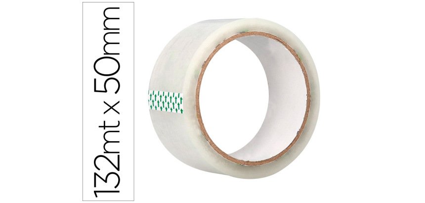 Cinta adhesiva q-connect polipropileno transparente 132 m x 50 mm para embalaje