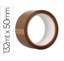 Cinta adhesiva q-connect polipropileno havana 132 mt x 50 mm para embalaje