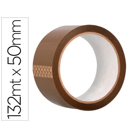 Cinta adhesiva q-connect polipropileno havana 132 m x 50 mm para embalaje