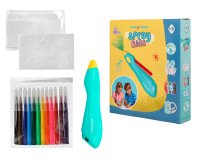 Aerografo infantil imaginovo recargable con usb contiene 30 plantillas y 12 rotuladores colores surtidos