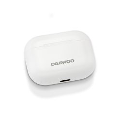 Auricular daewoo tws bluetooth 5.3 usb tipo-c con estuche de carga 500mah color blanco
