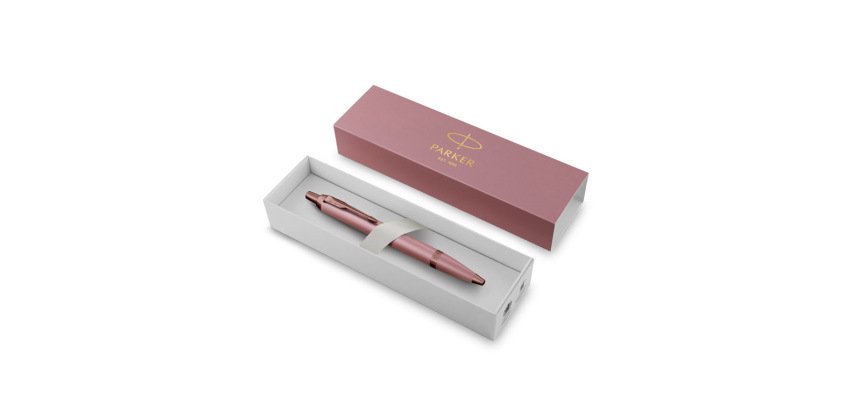 Boligrafo parker im pointe moyenne mauve rosa/cobre