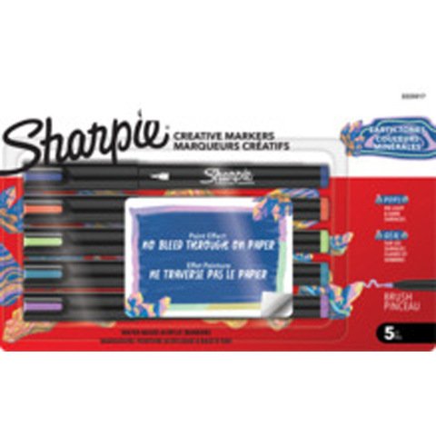 Rotulador sharpie acrilico creative markers bull blister de 5 unidades colores surtidos