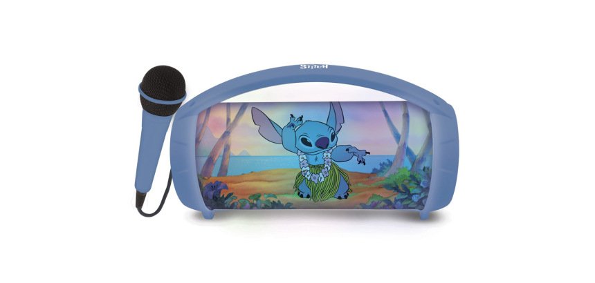 Altavoz con luz lexibook stitch bluetooth 5.0 usb con microfono