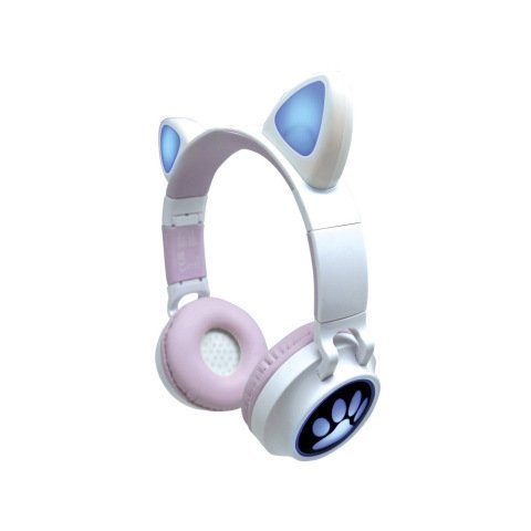 Auriculares plegables lexibook orejas de gato recargable con luz led ajuste de volumen bluetooth 5.3