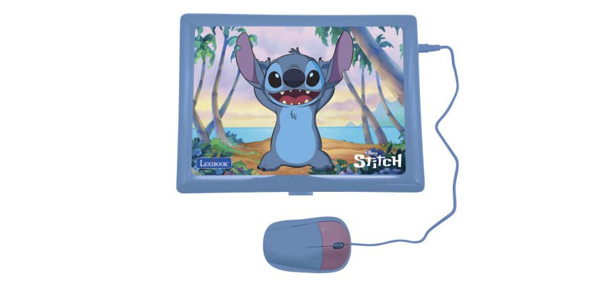 Ordenador portatil lexibook stitch educativo parlante biling e con 124 actividades en ingles y español