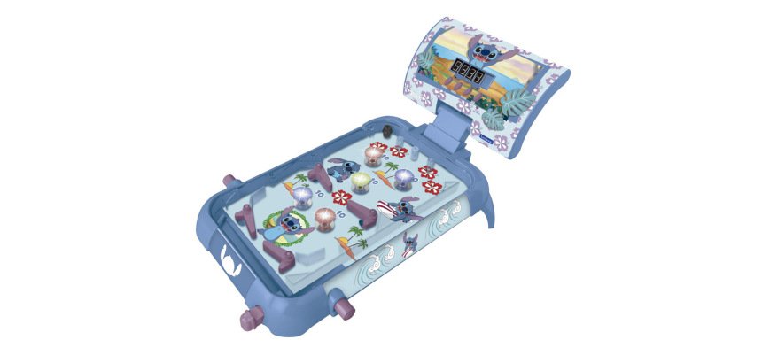 Pinball de mesa electronico lexibook stitch con sonidos y luces puntuacion digital