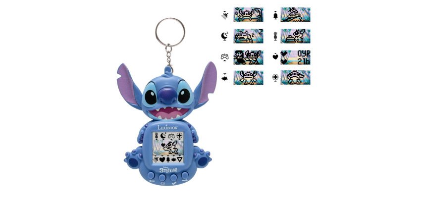 Mascota interactiva lexibook disney stitch my best-e pantalla lcd con 8 categorias de juegos