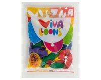 Globo 100% latex biodegradable vivalloons bolsa de 50 unidades colores surtidos