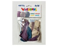 Globo 100% latex biodegradable vivalloons pastel dusk colores surtidos bolsa de 12 unidades colores