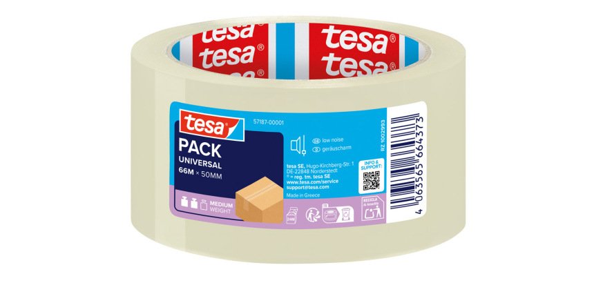 Cinta adhesiva tesa transparente polipropileno 66 m x 50 mm para embalaje