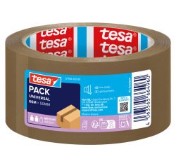 Cinta adhesiva tesa marron polipropileno 66 m x 50 mm para embalaje