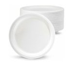 Plato de fibra bio 26 cm paquete de 50 unidades