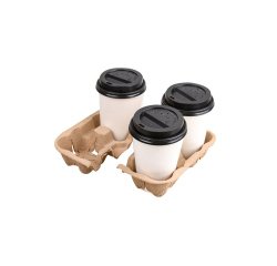 Bandeja portavasos de fibra divisible 2+2 vasos paquete de 230 unidades