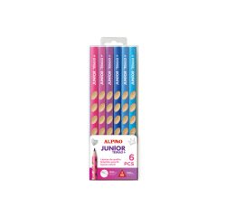 Lapices de grafito alpino junior trimax+ hb blister de 6 unidades