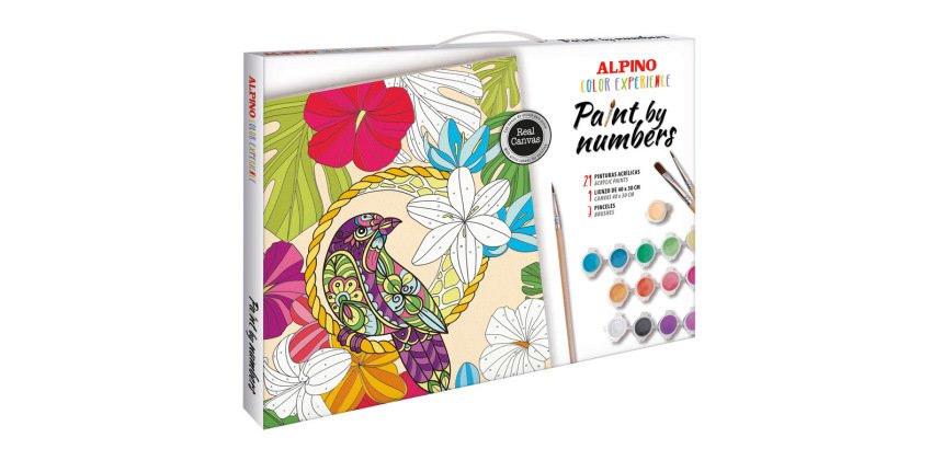 Juego alpino didactico pinta por numero alpino tropical