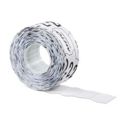 Etiquetas meto blanca 26x16 mm troqueladas adhesivo permanente rollo de 1000 unidades