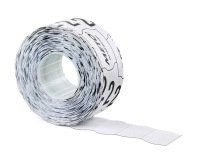 Etiqueta meto blanca 32x19 mm troquelada adhesivo permanente rollo de 1000 unidades