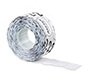 Etiqueta meto blanca 32x19 mm troquelada adhesivo permanente rollo de 1000 unidades