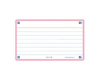 Ficha de revision oxford flashcards 2.0 75x125 mm 250 g rayado horizontal color rosa paquete de 30 unidades