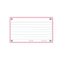 Ficha de revision oxford flashcards 2.0 75x125 mm 250 g rayado horizontal color rosa paquete de 30 unidades