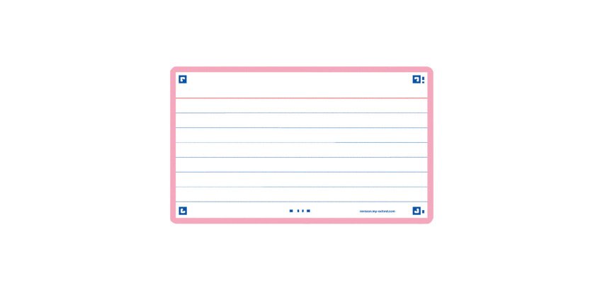 Ficha de revision oxford flashcards 2.0 75x125 mm 250 g rayado horizontal color rosa paquete de 30 unidades