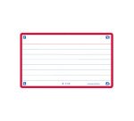 Ficha de revision oxford flashcards 2.0 75x125 mm 250 g rayado horizontal color rojo paquete de 30 unidades