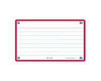 Ficha de revision oxford flashcards 2.0 75x125 mm 250 g rayado horizontal color rojo paquete de 30 unidades