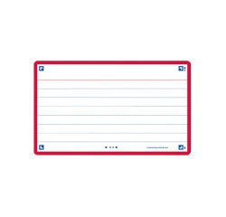 Ficha de revision oxford flashcards 2.0 75x125 mm 250 g rayado horizontal color rojo paquete de 30 unidades