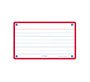 Ficha de revision oxford flashcards 2.0 75x125 mm 250 g rayado horizontal color rojo paquete de 30 unidades