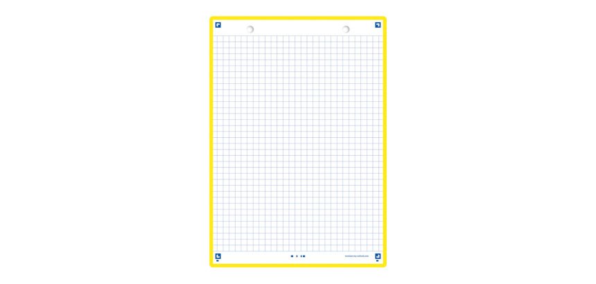 Ficha de revision oxford flashcards 2.0 148x210 mm 250 g cuadricula 5mm color amarillo paquete de 30