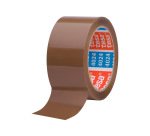 Cinta adhesiva tesa polipropileno marron 66 m x 50 mm para embalaje bajo ruido